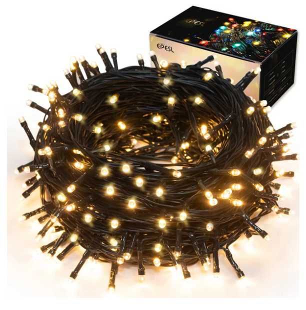 Lampki choinkowe 35M 320 LED do wewnątrz i zewnątrz pamięć z 8 trybami