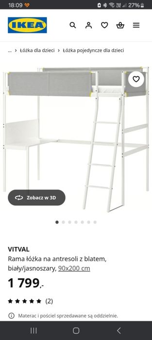 Łóżko Vitval Ikea
