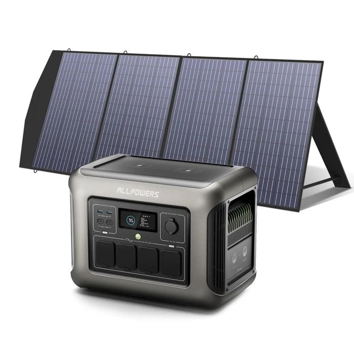 Bank magazyn energii AllPowers 1500 Lite + panel solarny 200W