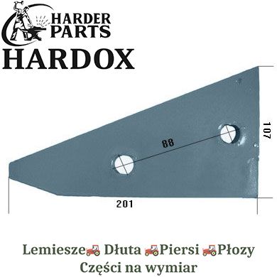 Płoza przednia Rabewerk HARDOX 2751.0205 części pługa 2Xlepsze niżBoro