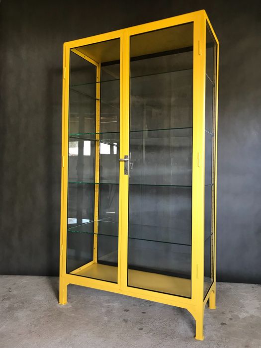 Szafa metalowa LOFT medyczna INDUSTRIALNA witryna szklana