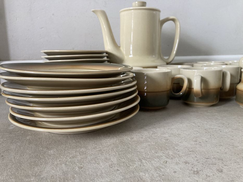 Duży zestaw kawowy porcelana Tułowice na 10 osób tanio polecam