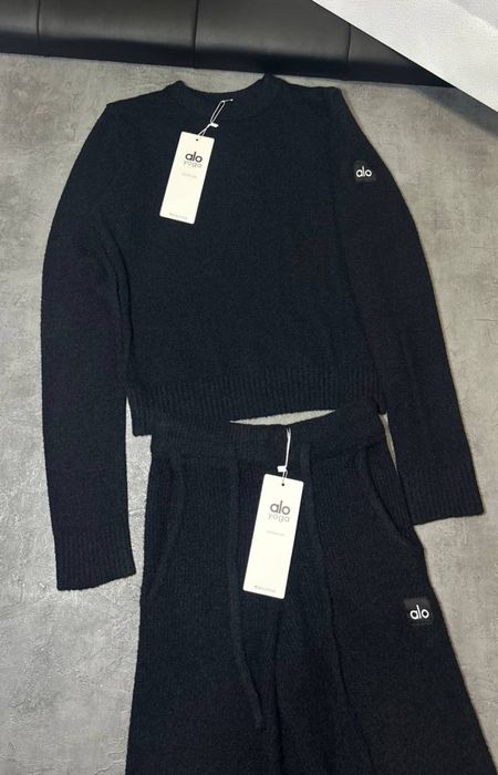 Костюм теплий шерсть Alo Yoga преміум якість вʼязаний