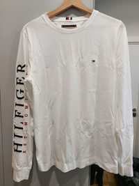 Biała koszulka bluzka z długim rękawem Tommy Hilfiger rozmiar S
