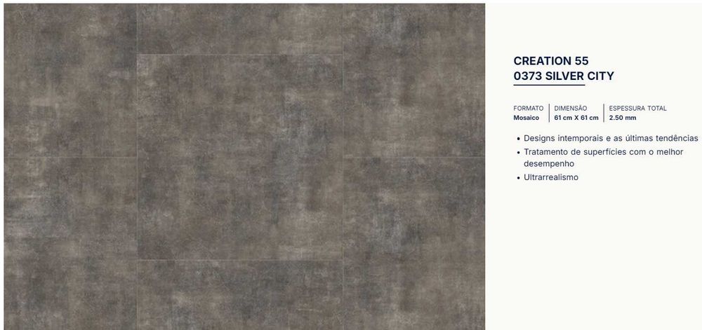 Caixa com pavimento vinílico adesivo Gerflor Creation 55