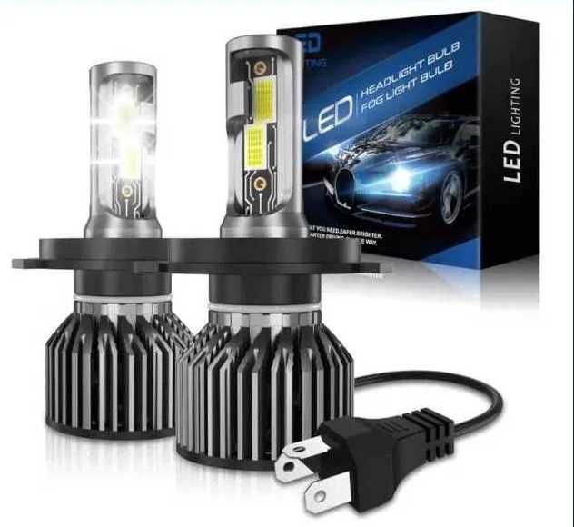 H4 LED 12000LM, 2x żarówka samochodowa LED 6500K, 12V, 50W