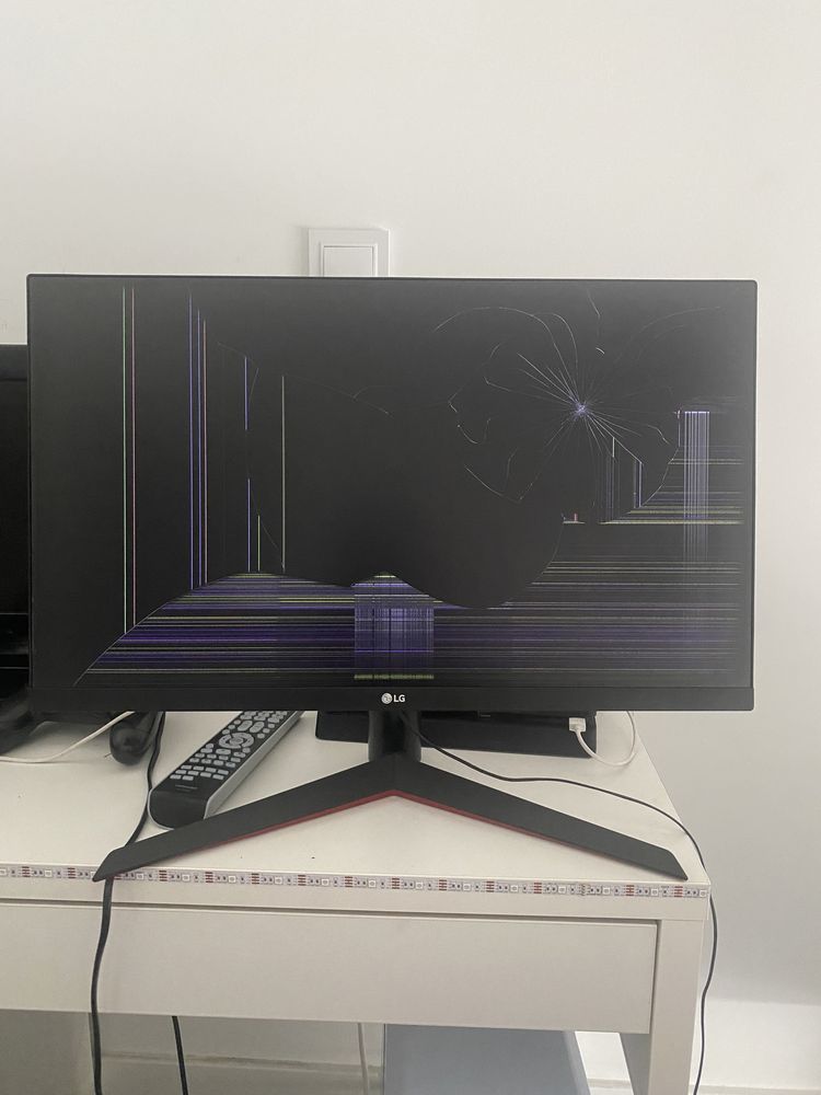 Monitor Lg 24 display rachado