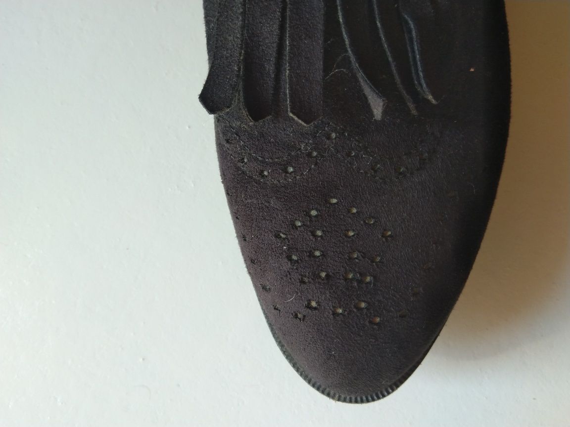 Eeganckie czarne buty, platforma, na podwyższeniu, rozmiar 39 H&M