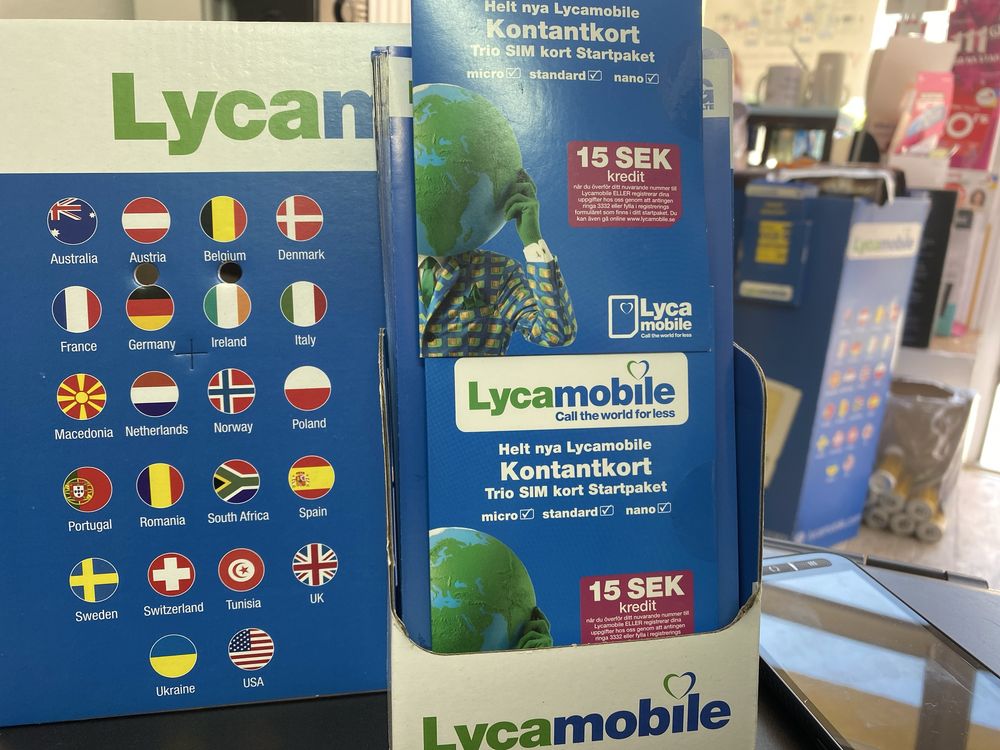 LycaMobile SE +46 Starter Karta SIM Card PrePaid Szwecja Active