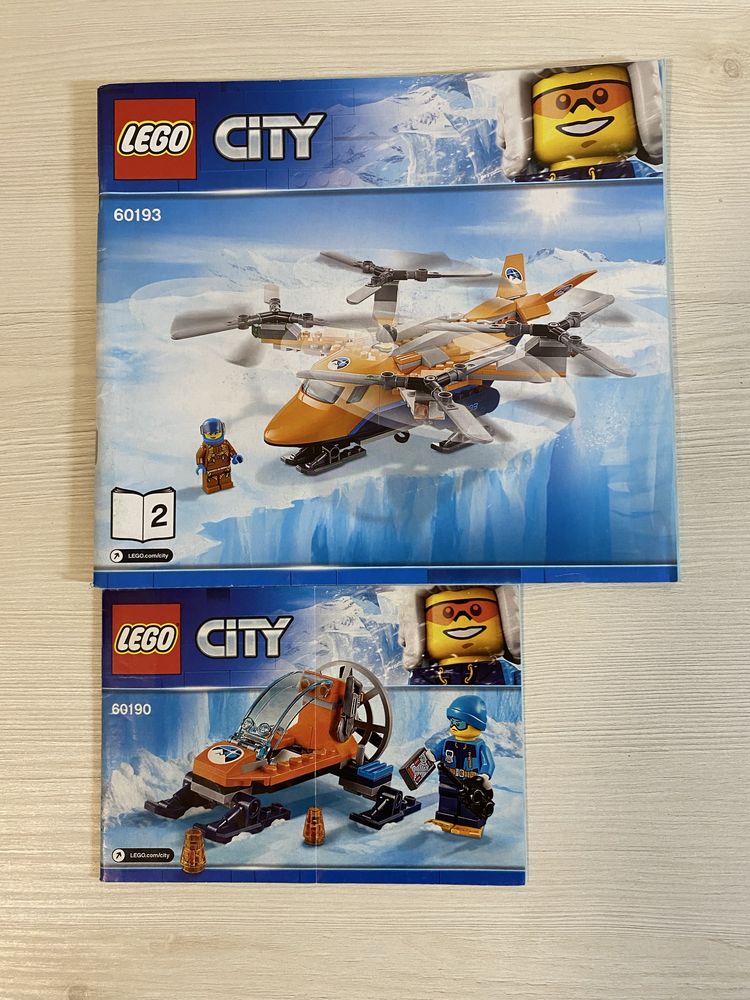 LEGO Citi 60193 транспортний гелікоктер полярників і 60190  аеро-сани