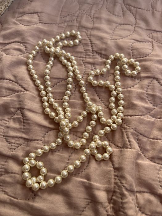 Перлини натуральні 150см. Перла. Буси. Намисто. Кольє.