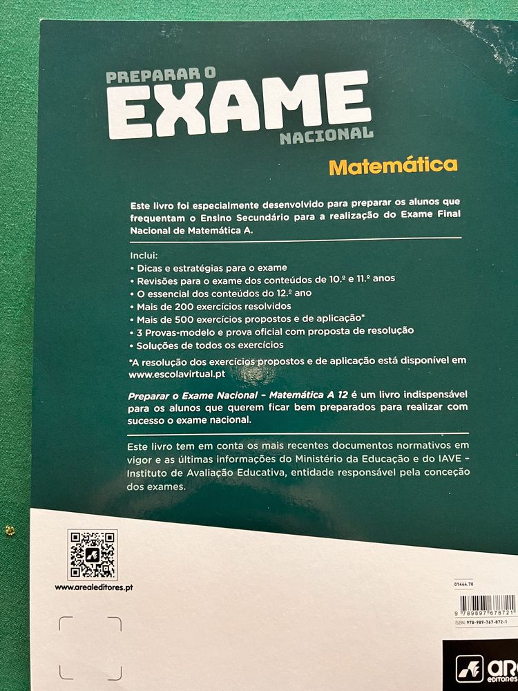 Livro Preparar Exame Nacional Matemática A 2023