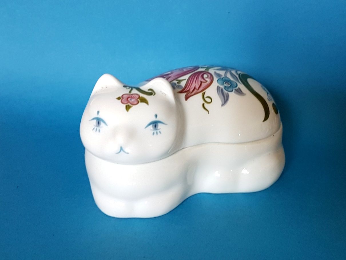 Vintage kot porcelanowy świeczka, Elizabeth Arden, Japan