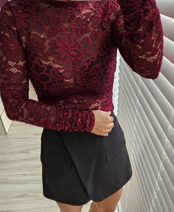 Bluzka koronka la milla rozmiar 2 bordo