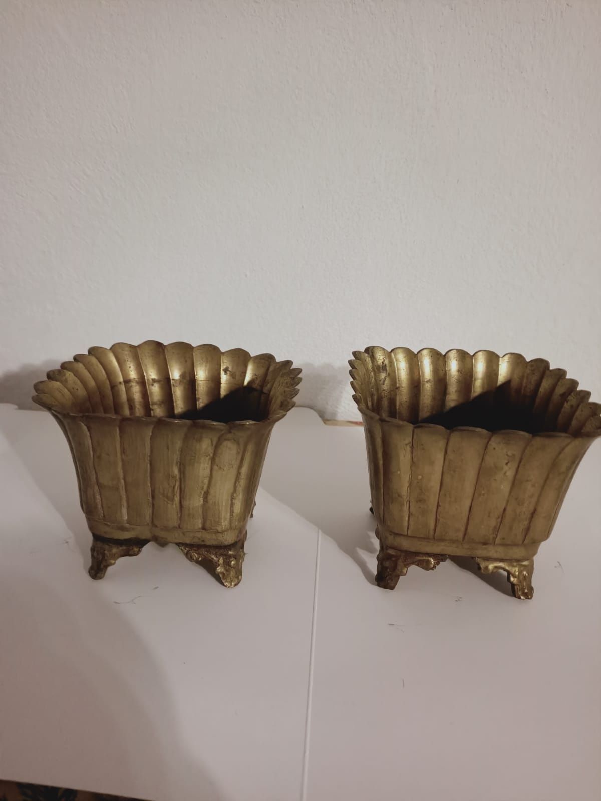 Stylowy Vintage z mosiądzu pojemniki