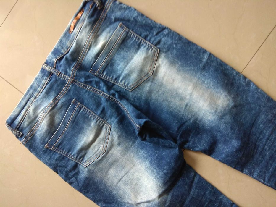 HOUSE jegging jeans marmurki guma w pasie do 106cm