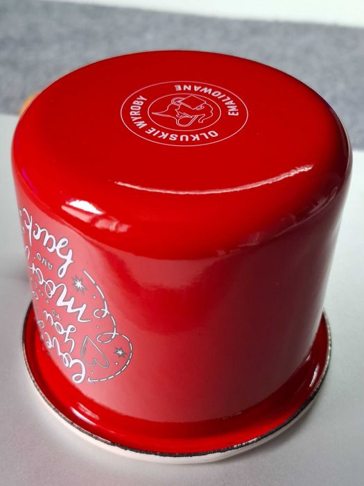 Zestaw 2 kubków emaliowanych dla pary idealny prezent - Kubki na kawę