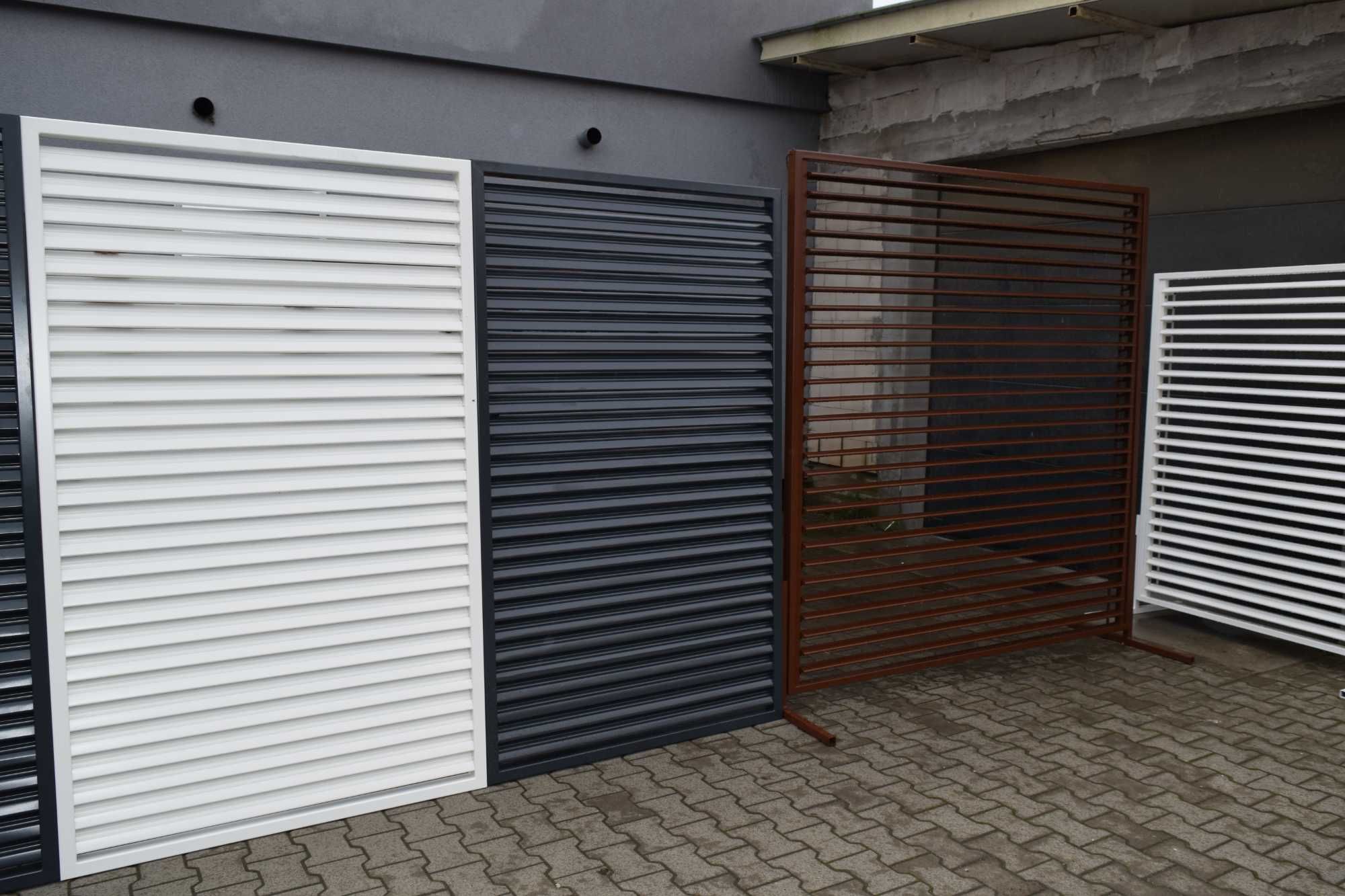 Panel  żaluzjowy metalowy  na taras, balkon ruchoma deseczki metalowe