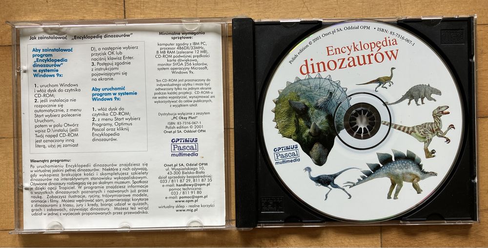 CD-ROM Encyklopedia dinozaurów