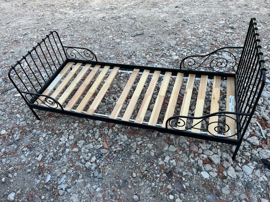 Lózko Ikea Minnen Czarne