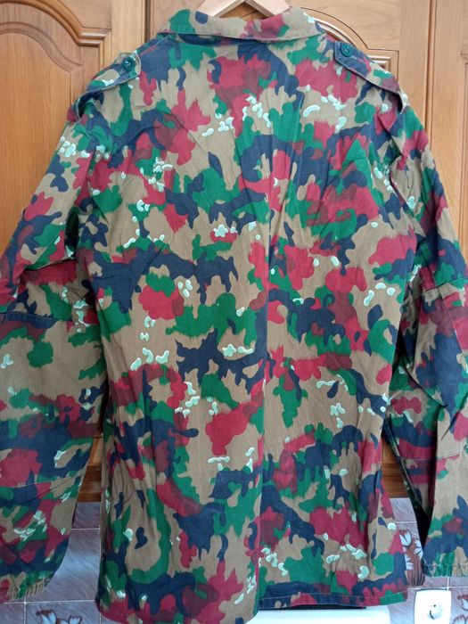 Casaco militar camuflado TAZ83 Alpenflage Exército Suíço M83