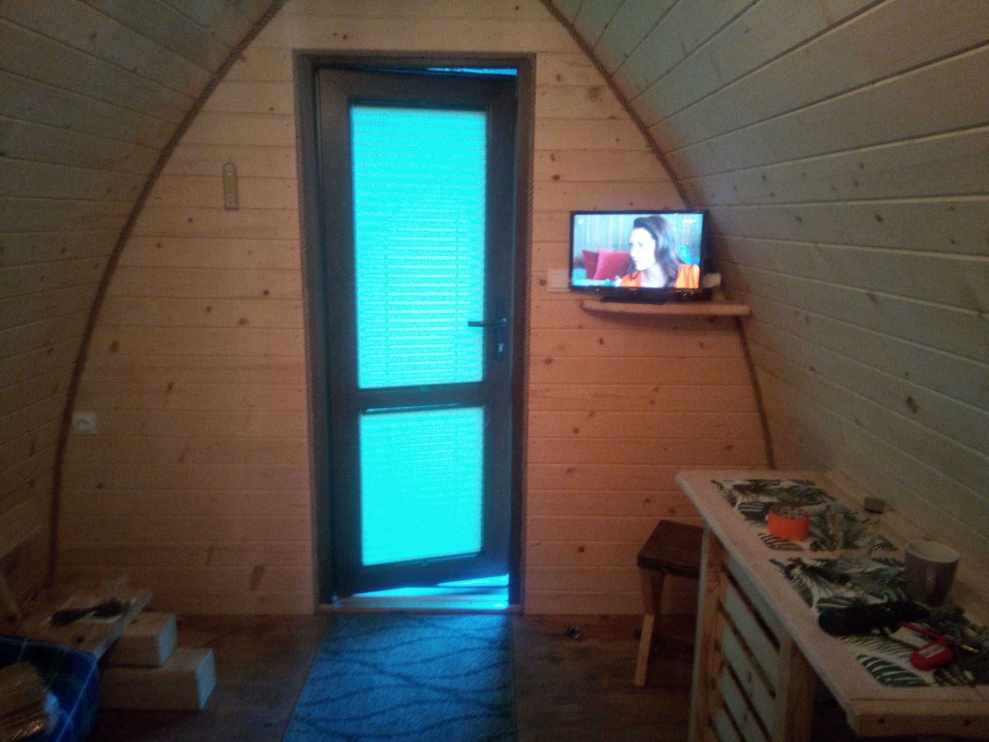 Domki dwuosobowe-Wilcza Wola,sauna sucha opalana drewnem.