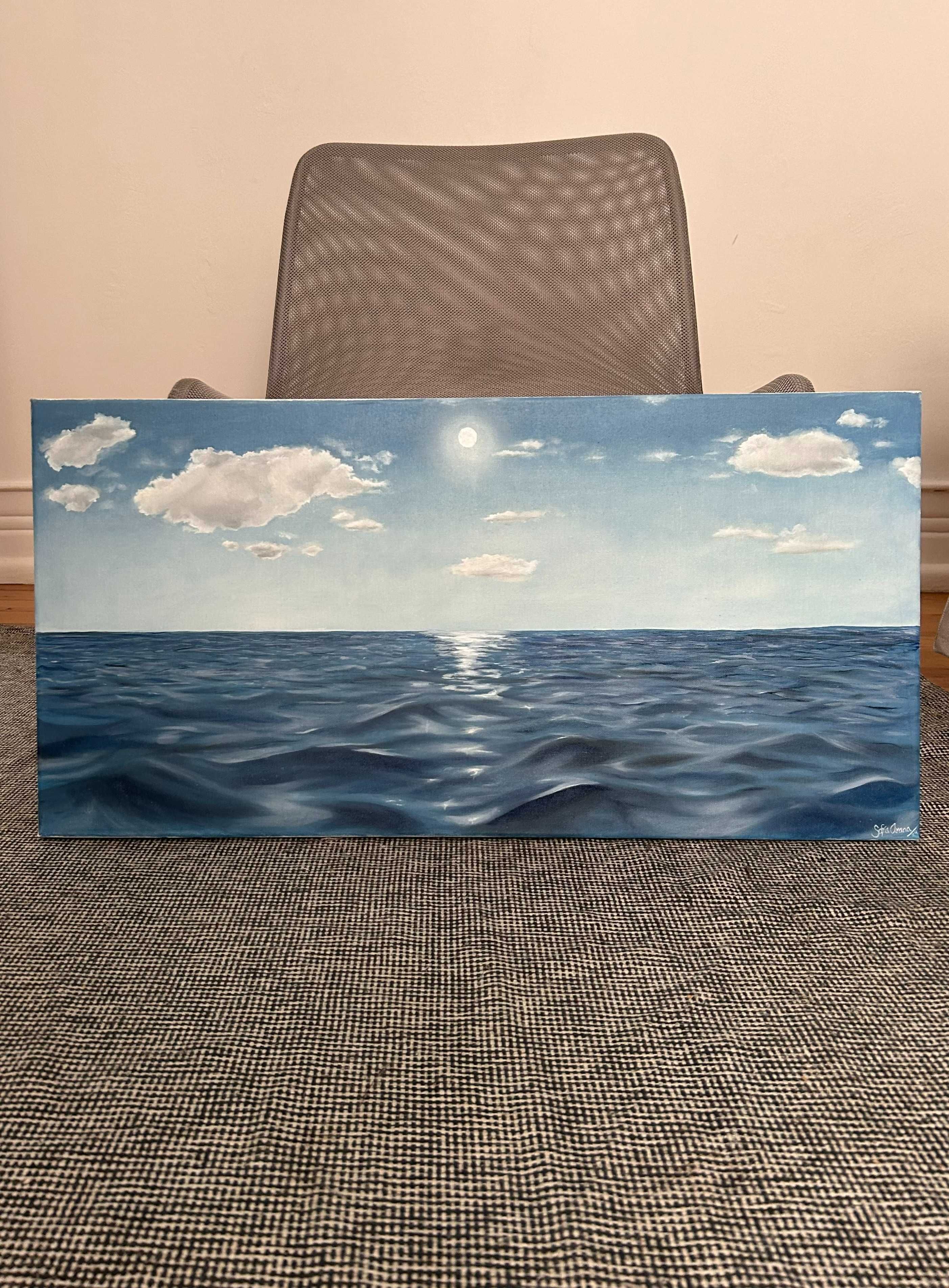 Quadro a oleo do mar