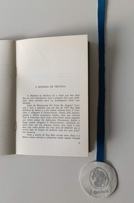 Despeço-me da terra da alegria