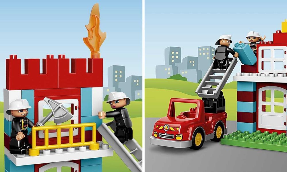 Lego Duplo Remiza Strażacka Straż Pożarna Duplo 10903 wóz strażacki