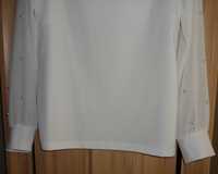Kremowa wizytowa bluzka roz. 38 M perełki