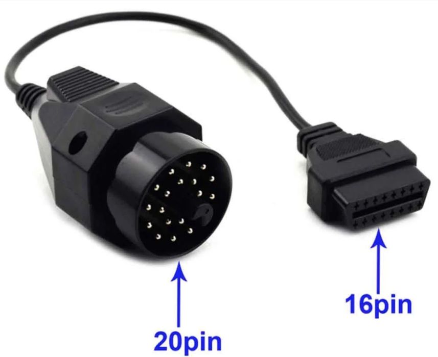 Переходник для BMW 20 pin на OBD2 16pin БМВ /INPA/ ELM327