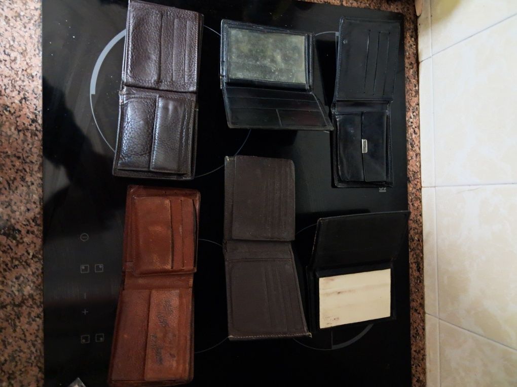 Carteiras de documentos em pele