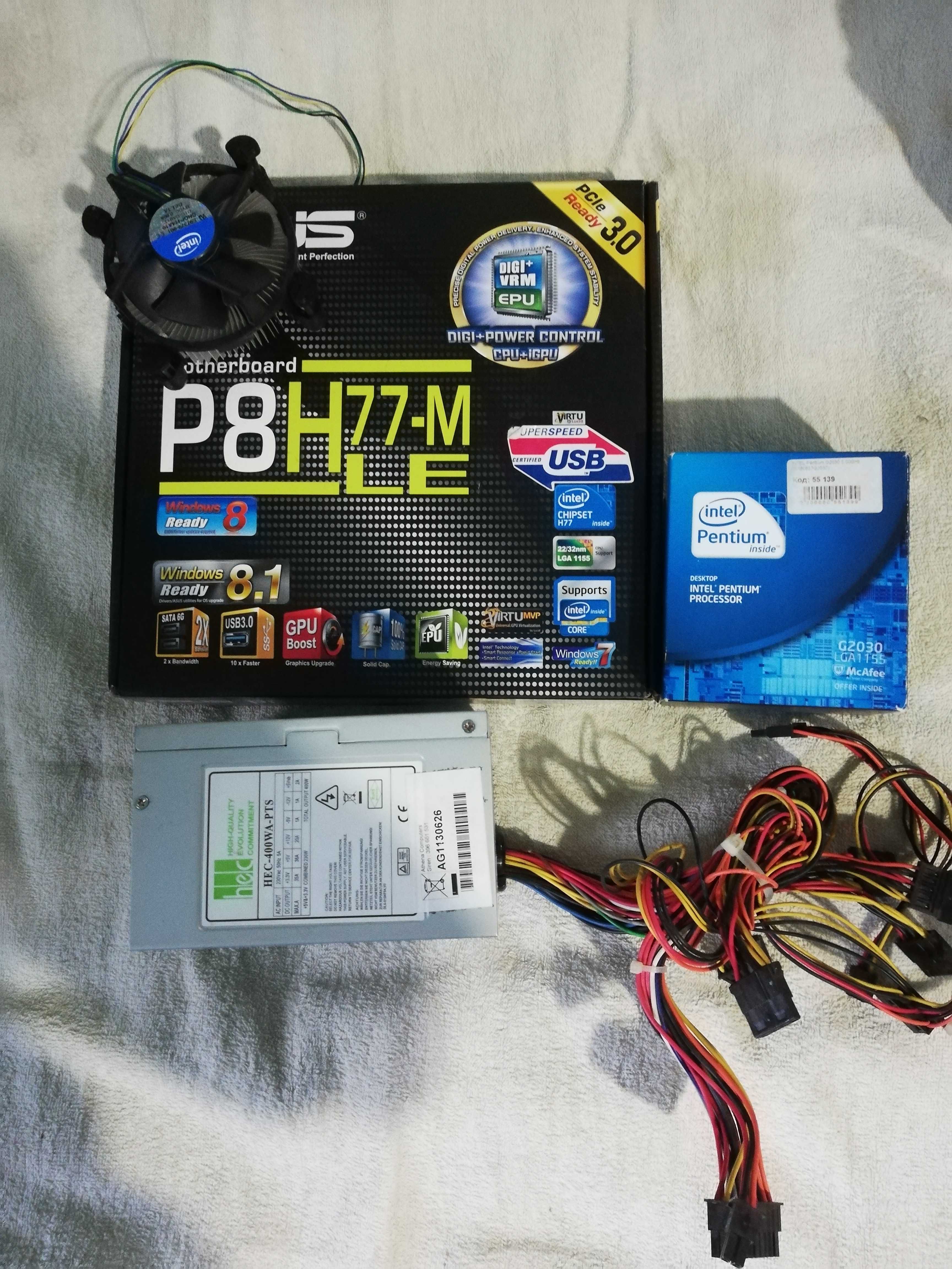 ASUS P8H77 - M LE + Intel core G2030 2*3.0Gz + 4 Gb Kingstone 1600Mhz
