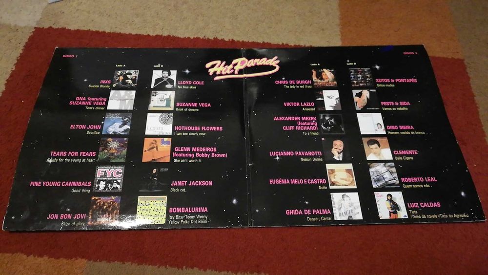 Disco de Vinil DUPLO - Hit Parade - Vários Artistas duplo 1990