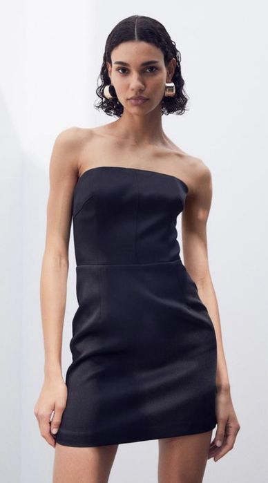 Сукня бандо h&m, атласна, корсетна