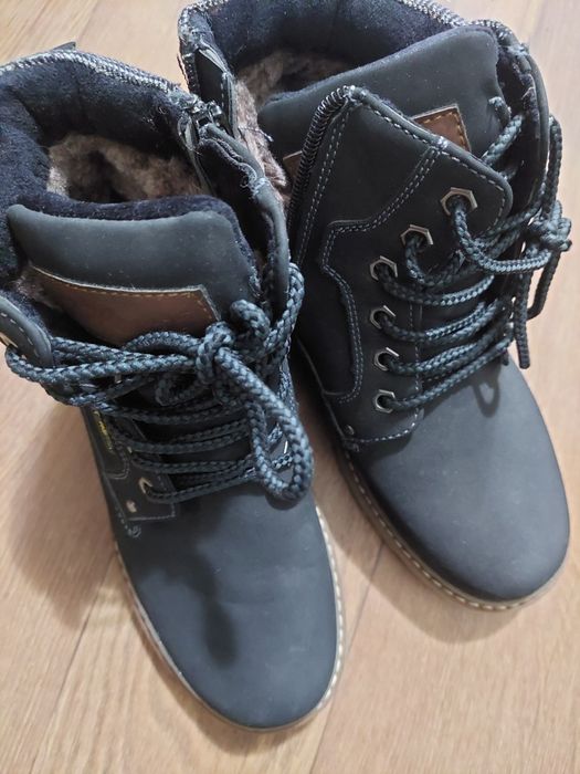 Зимние ботинки. Замш