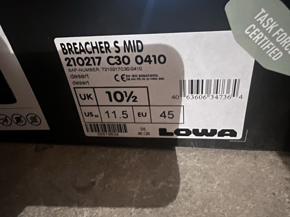 Buty taktyczne LOWA Breacher S MID 45 NOWE