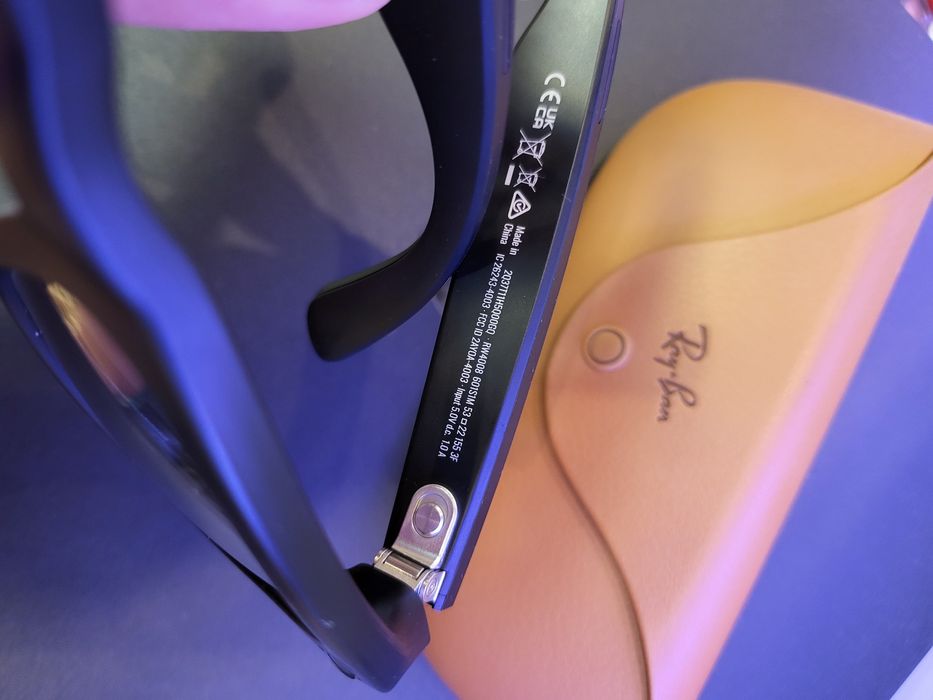 Ray Ban meta ai transitions смарт окуляри RW4006 wayfarer з камерою

-