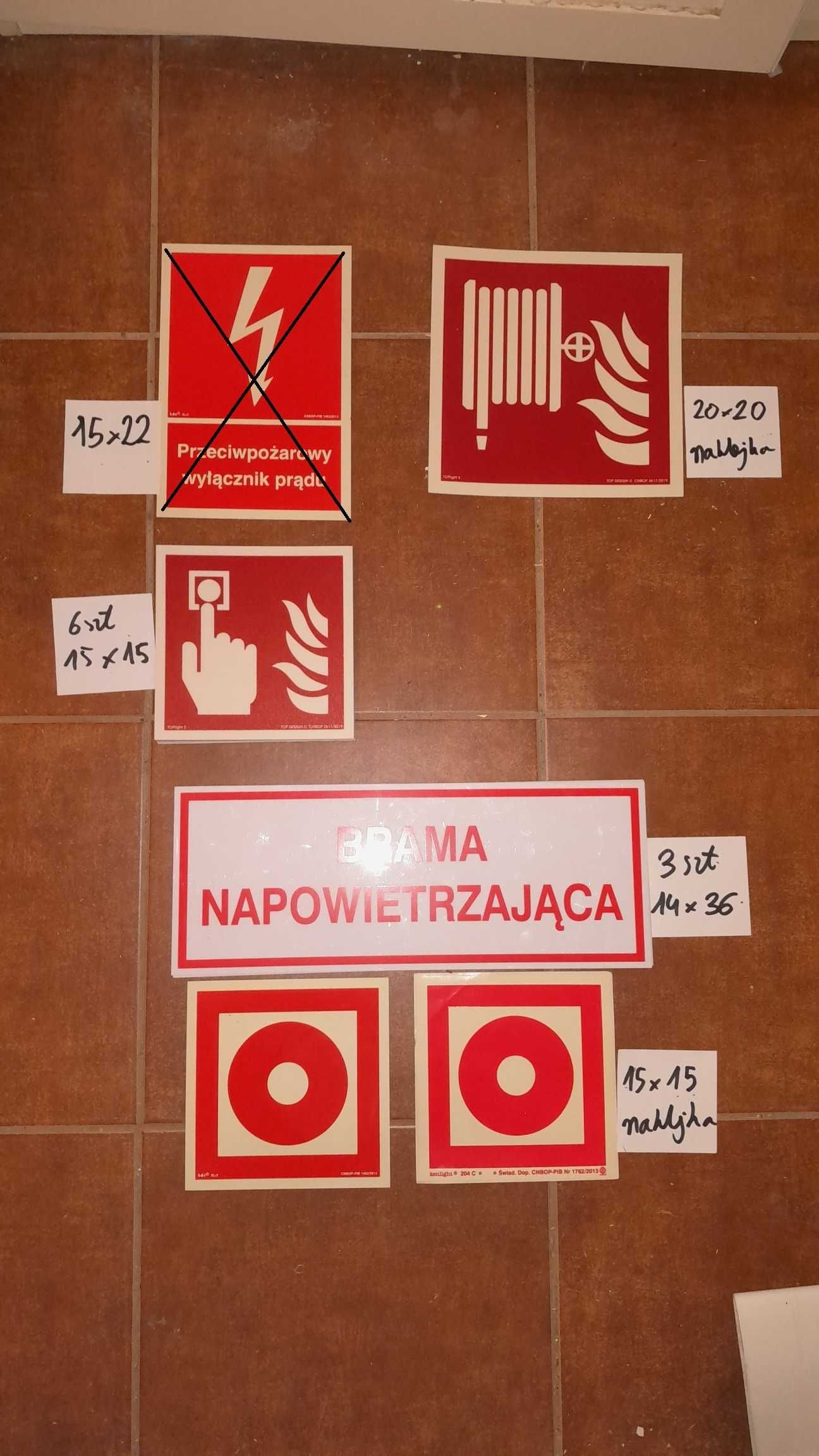 Tabliczka hydrant gaśnica piktogram przecipożarowa