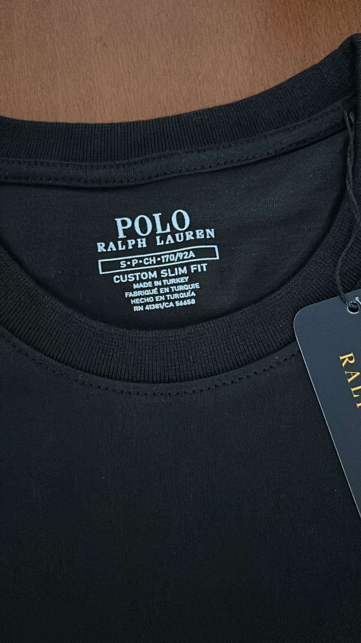 T-Shirt Preta Polo Ralph Lauren