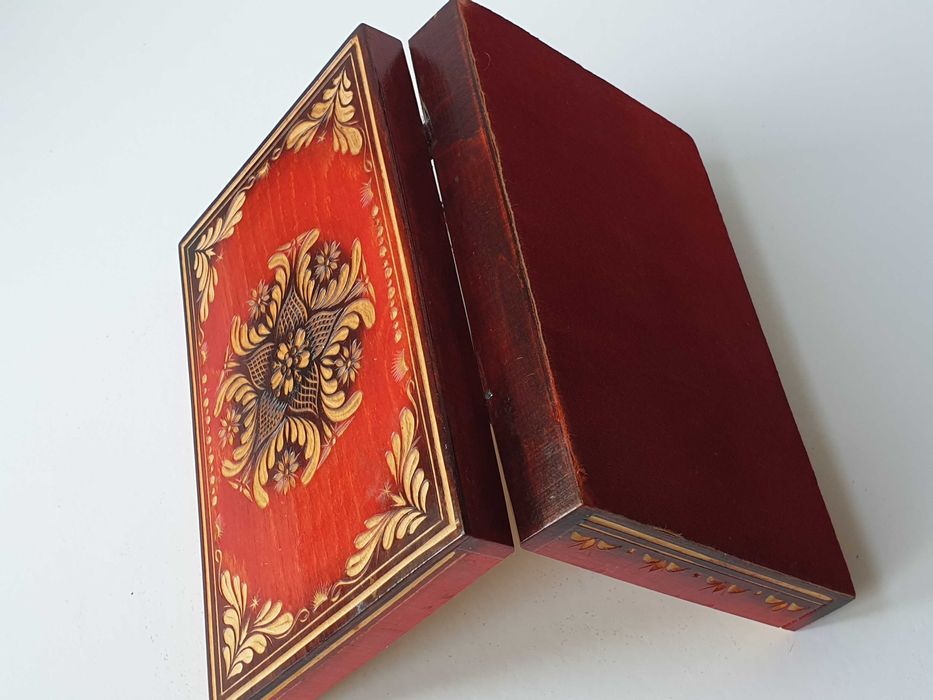 шкатулка скринька з візерунком різьба  22см/14см/5.5см