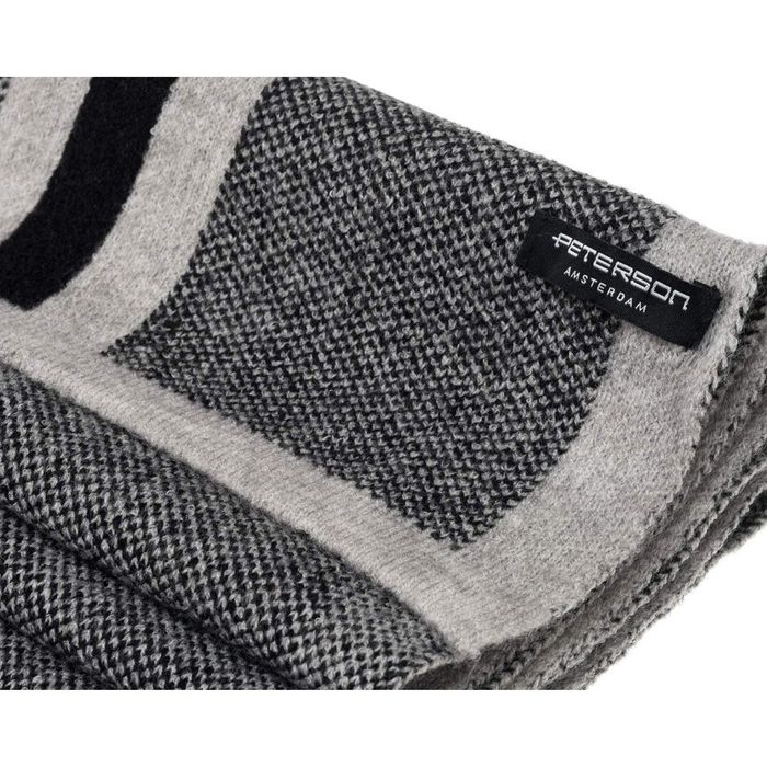 długi szal męski z geometrycznym wzorem - peterson