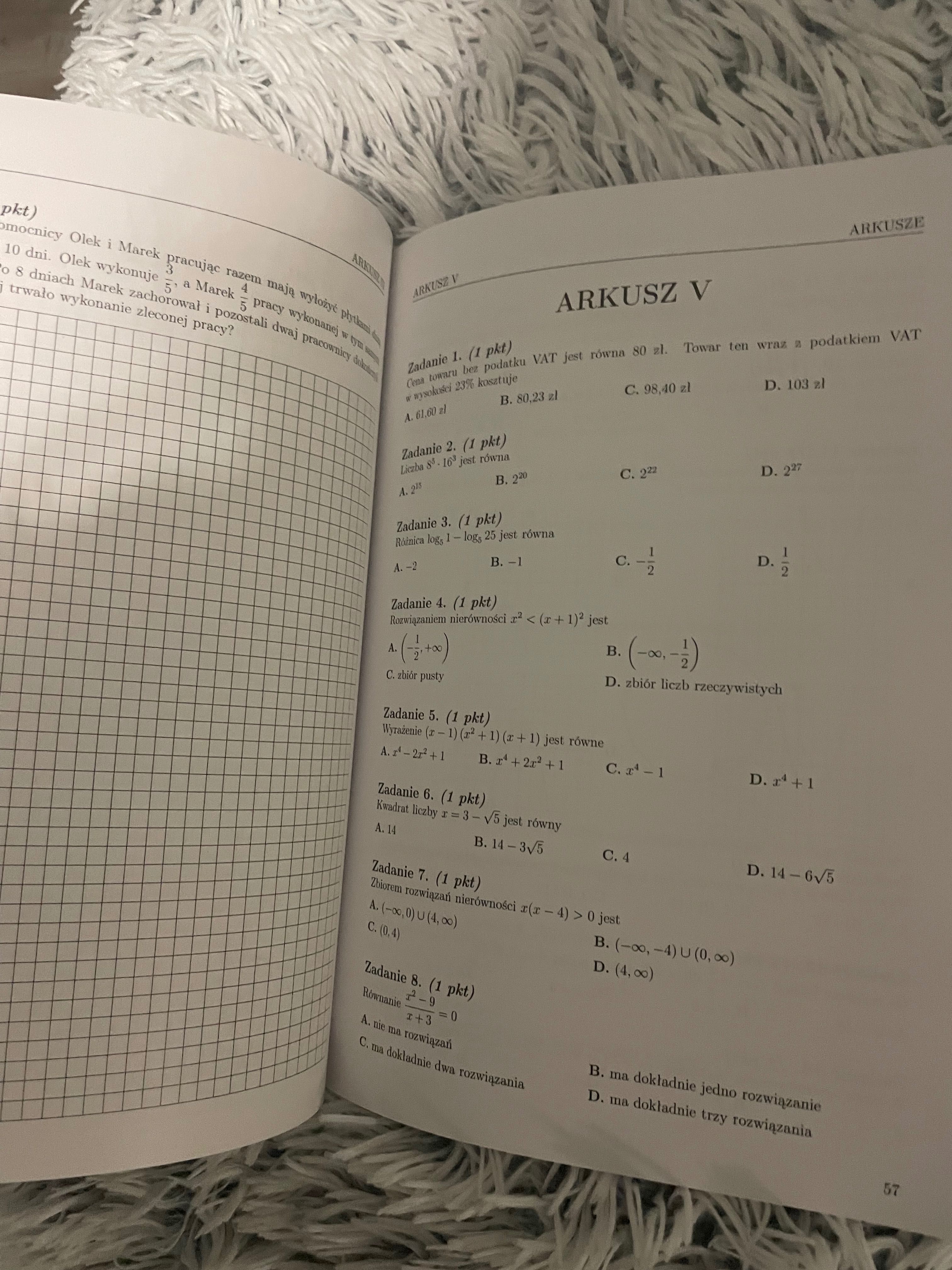 Arkusze maturalne Matematyka 2szt.Nowe poziom podstawowy