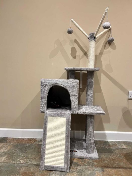 Drapak legowisko domek wysoki dla kota słupek do drapania NOWY 118 cm