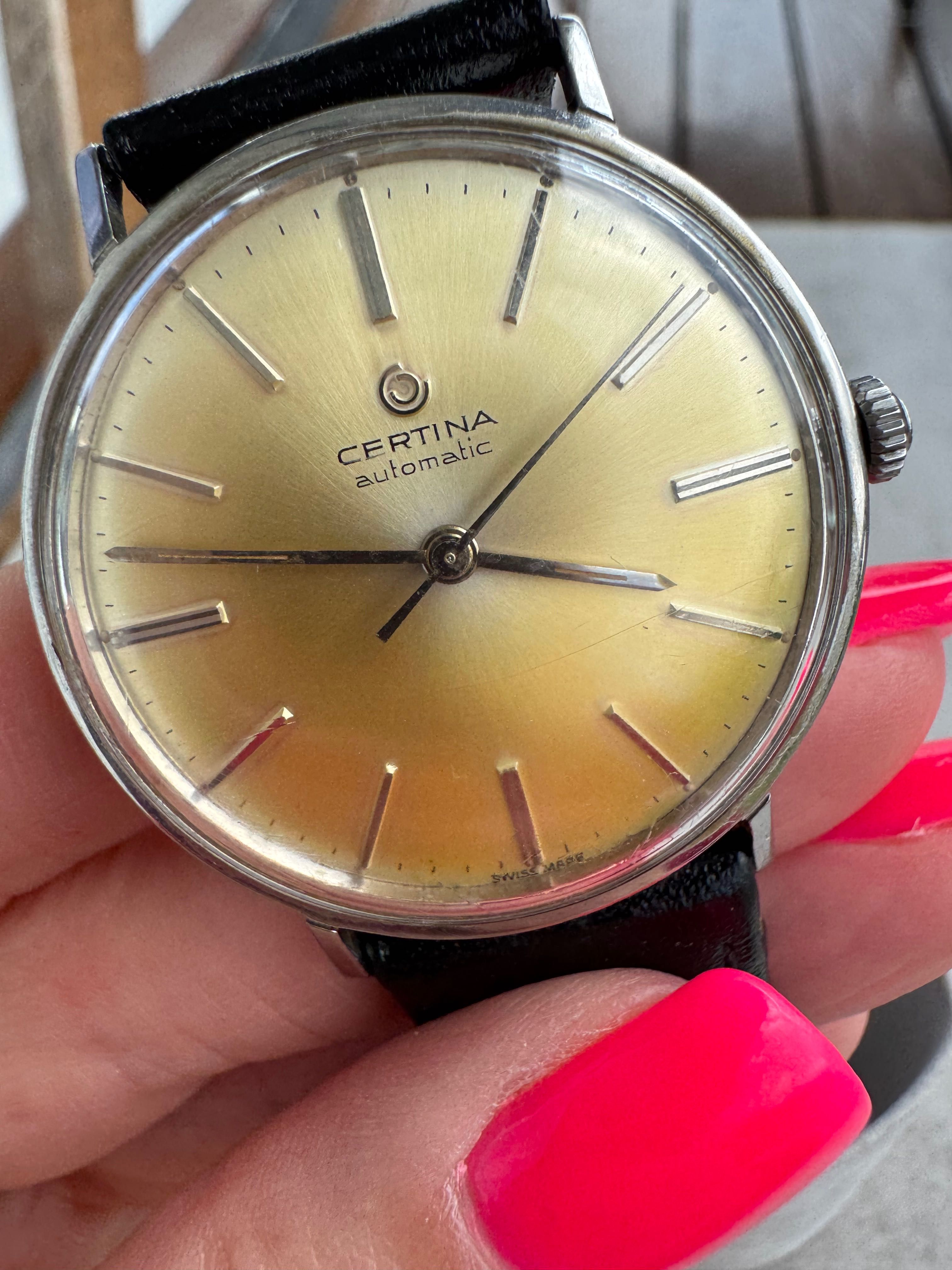 Zegarek męski Certina Automatic 1961 – stalowa, vintage 33 mm sprawny