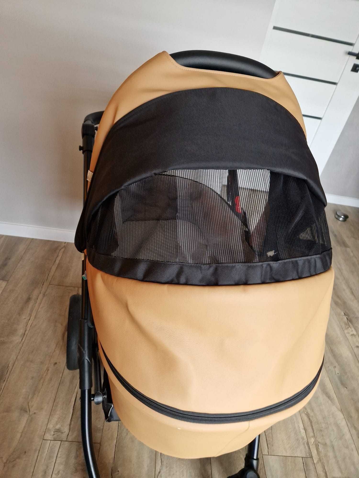 Wózek Bebetto Flavio 2w1 PRO, super STAN, spacerówka, adaptery
