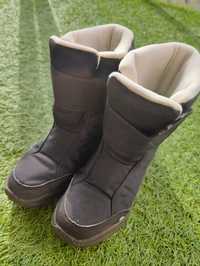 Kozaki buty zimowe śniegowce Decathlon Quechua czarne 37/38 wkładka 24