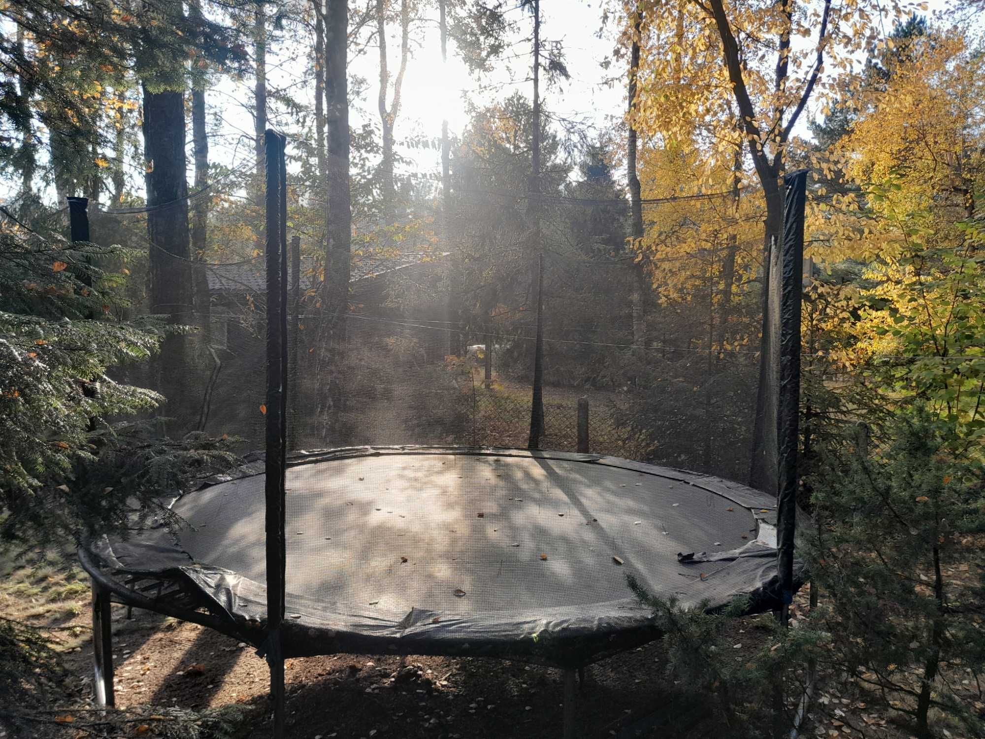 Trampolina 385 cm 6 nóg duża stabilna