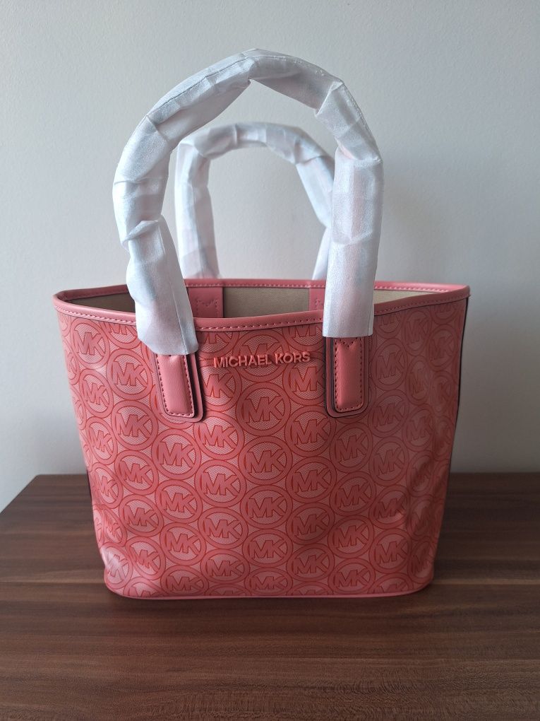 Torebka Michael Kors Jodie Small Logo Jacquard Tote Bag In Sherbert