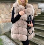 KAMIZELKA LIS futro Naturalne FUTRZANA NOWA KOLORY szyta na miarę